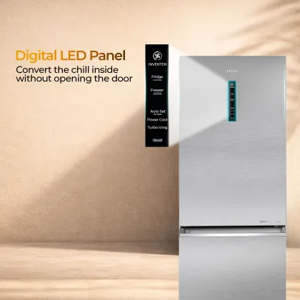 Haier HEB-333DSA-P 325 L 3 Star Double Door Refrigerator
