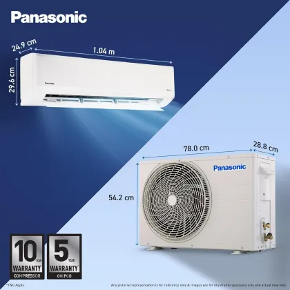 Panasonic CS/CU-SU18BKY3WXH 1.5 Ton 3 Star 2026 Inverter Split AC