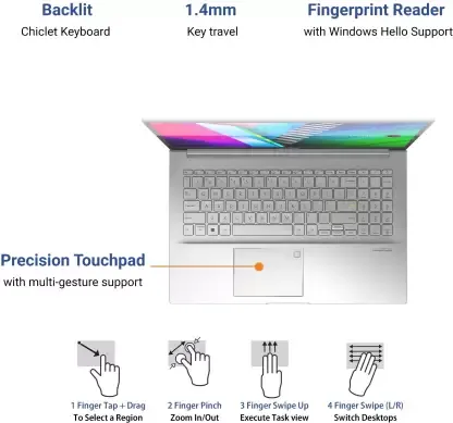 Asus K513EA-L523TS Laptop (11th Gen Core i5/ 16GB/ 1TB 256GB SSD/ Win10 Home)