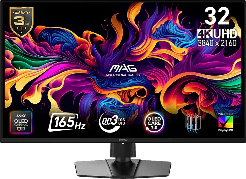 MSI MAG 322UP QD-OLED E16 32 inch Ultra HD 4K Gaming Monitor