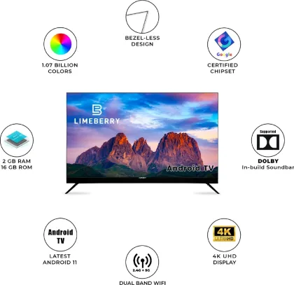 Limeberry 50MU11SSSB5GV 50 inch Ultra HD 4K Smart LED TV
