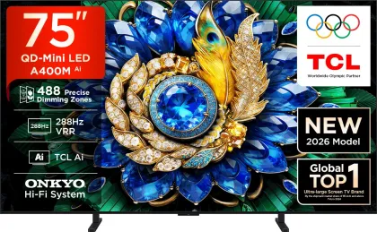 TCL A400M 75 inch Ultra HD 4K Smart Mini LED TV (75A400M)