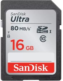 SanDisk Ultra 16 GB SDHC UHS-I Class 10 80 MB/s Memory Card