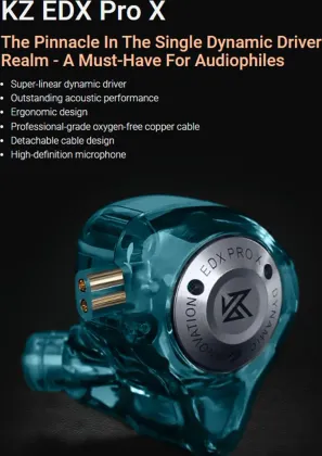 KZ EDX Pro X Wired Earphones (Without Mic)