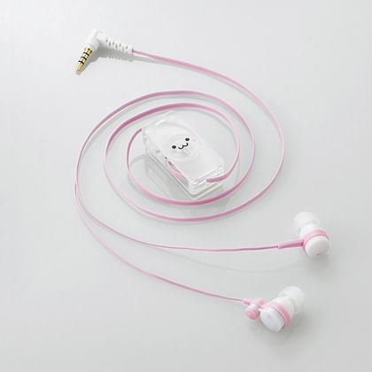 Elecom Elecom Earphone With Mic Retractable Cable & Shirt Clip Wired Headphones (Mix-1, Over the Head)