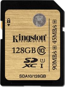 Kingston SDXC 128GB Class 10 Up to 90MB/s Read and 45MB/s Write
