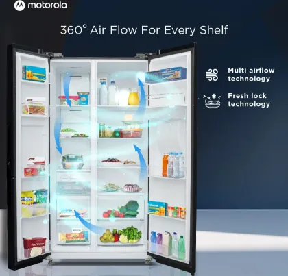 Motorola 584MS025MRBD 584 L Side by Side Refrigerator