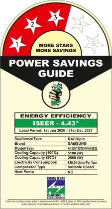 Samsung Bespoke AR50H19D1XH 1.5 Ton 3 Star 2026 Inverter Split AC