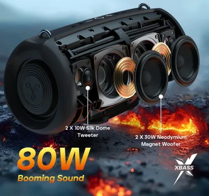 Tribit StormBox Lava 80W Bluetooth Speaker