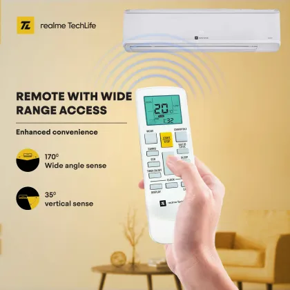 Realme TechLife 124SIAA22BWR 1.2 Ton 4 Star 2023 Inverter Split AC