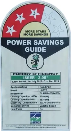 Lloyd GLS18I3KOSBV 1.5 Ton 3 Star 2024 Inverter Split AC