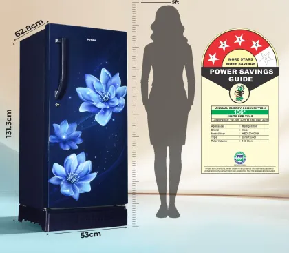 Haier HED-204MFBA-P 190 L 4 Star Single Door Refrigerator