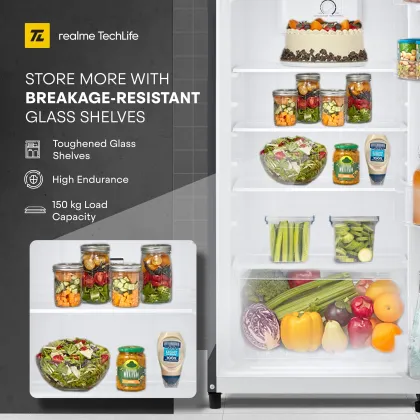 Realme TechLife 253MF2RM24NC 253 L 1 Star Double Door Refrigerator