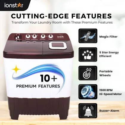 Ionstar HYDRO10 10 Kg Semi Automatic Washing Machine