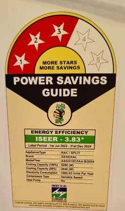 O General ASGG18CPAA-B 1.5 Ton 3 Star 2024 Inverter Split AC