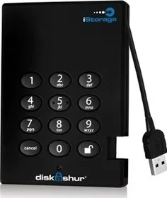 iStorage diskAshur 1TB (256 Bit Encryption) 1TB External Hard Disk