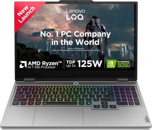 Lenovo LOQ 15AHP10 83JG00H0IN Gaming Laptop (AMD Ryzen 7 250/ 16GB/ 512GB SSD/ Win11/ 8GB RTX 5050 Graph)