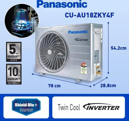 Panasonic CS/CU-AU18ZKY4F 1.5 Ton 4 Star 2022 Inverter Split AC