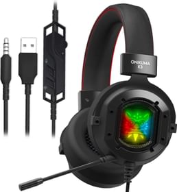 PunnkFunnk Onikuma K3 RGB Wired Gaming Headphones