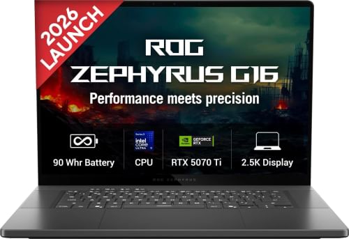 Asus ROG Zephyrus G16 2026 GU606AR-TB112WS Gaming Laptop (Intel Core Ultra 9 386H/ 32GB/ 1TB SSD/ Win11/ 12GB RTX 5070Ti Graph)