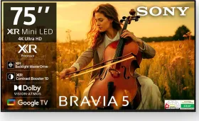 Sony Bravia 5 XR55A 75 inch Ultra HD 4K Smart Mini LED TV (K-75XR55A)