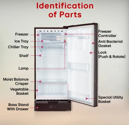 LG GL-D199OSFC 185 L 2 Star Single Door Refrigerator
