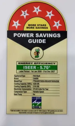 Daikin FTKU42XV16UKA 1.2 Ton 5 Star 2026 Inverter Split AC