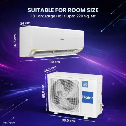 Haier HSA20DSD-GAI5NB-I 1.8 Ton 5 Star 2026 Inverter Split AC