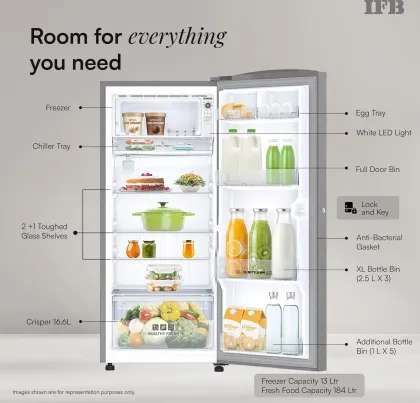 IFB IFBDC-223EYBSE 197 L 5 Star Single Door Refrigerator