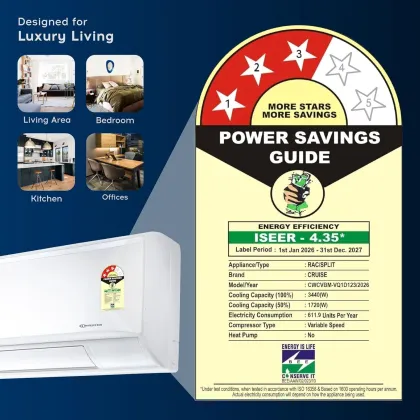 Cruise CWCVBM-VQ1D123 1 Ton 3 Star 2026 Inverter Split AC