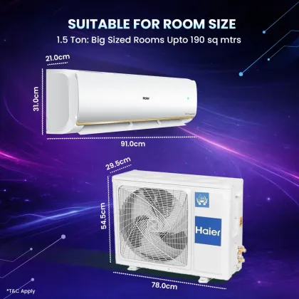 Haier HSA48N-G3NB-I 1.4 Ton 3 Star 2026 Inverter Split AC