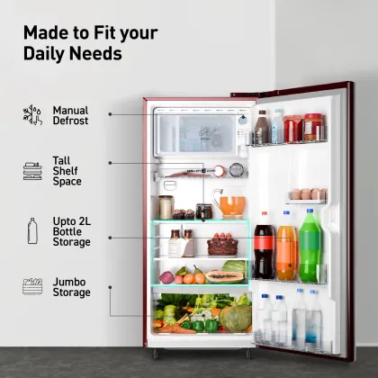 Panasonic NR-A202BURN 190 L 2 Star Single Door Refrigerator