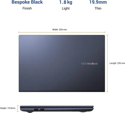 Asus X513EP-EJ532TS Laptop (11th Gen Core i5 / 8GB/1TB 256GB SSD/ Win10 Home/ 2GB Graph)