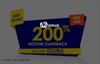 Get 200% Cashback on First Time Add Money of Rs. 10 or More