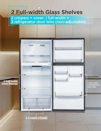 BLACK+DECKER BR2010JB 20.1 Cu Ft Double Door Refrigerator