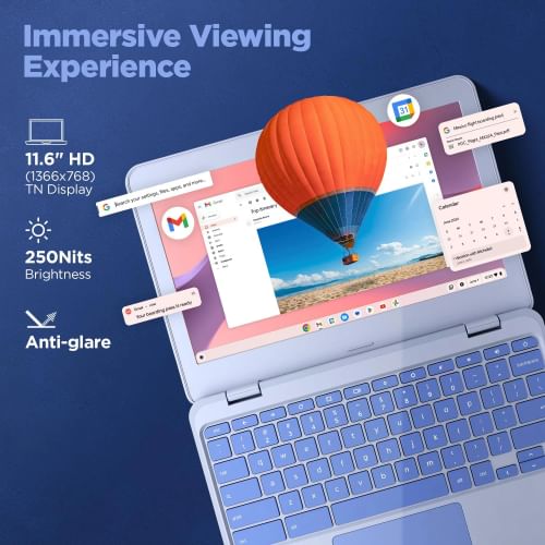 Lenovo Chromebook 82UY0014HA Laptop (Intel Celeron N4500/ 4GB/ 64GB SSD/ Chrome OS)