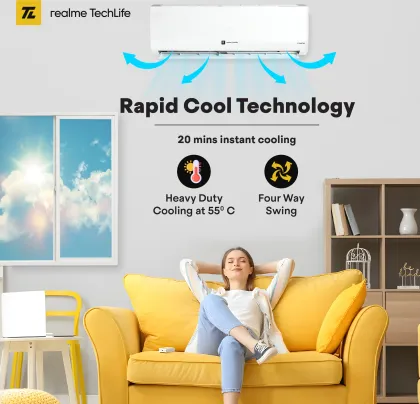 Realme TechLife 153IPG25WRS 1.5 Ton 3 Star 2025 Inverter Split AC