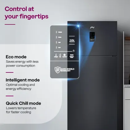 Godrej RF EON 474AN RCI MT BK 472 L 1 Star Double Door Refrigerator