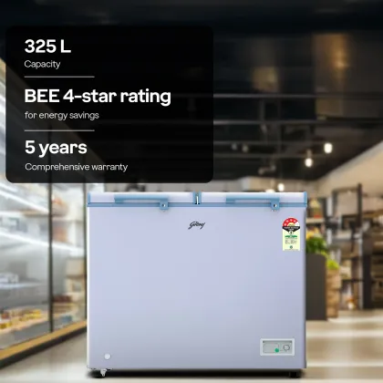 Godrej DH ESNCH 325D 2HCNP RW 302 L Double Door Deep Freezer