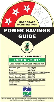 Voltas 243V Vectra Exotica Marvel 2 Ton 3 Star 2025 Inverter Split AC