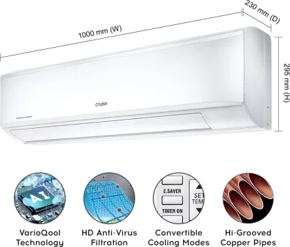 Cruise CWCVBK-VQ1W243 2 Ton 3 Star 2024 Inverter Split AC