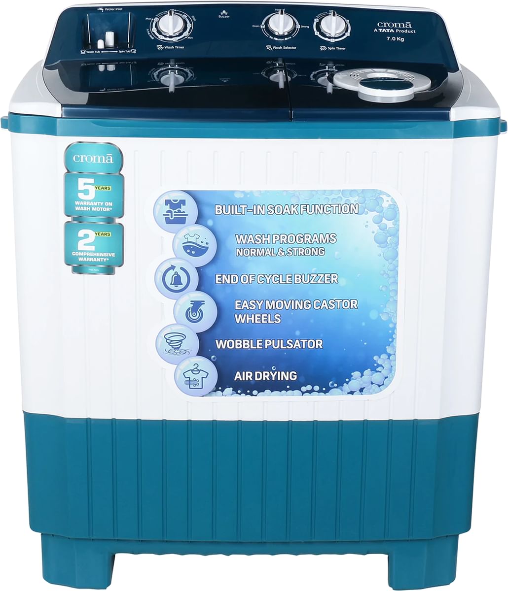 croma 7 kg semi automatic washing machine