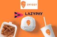 Get 40% cashback upto Rs. 150 on your first transaction on Swiggy via LazyPay