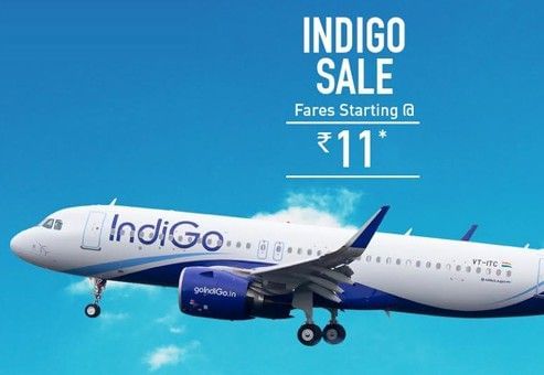 Indigo Flight Sale: Base Fare Starting at Rs. 11 & More