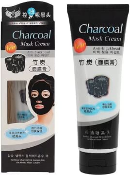 Woms Charcoal Mask Cream HIGH QUALITY ANTI-BLACKHEAD OIL-CONTROL BAMBOO CHARCOAL MASK CREAM FOR ALL SKIN TONE  (130 ml)