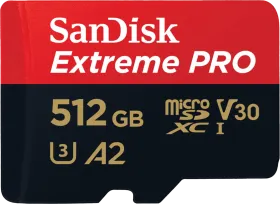 SanDisk Extreme Pro 512GB Micro SDXC A2 UHS-I Memory Card