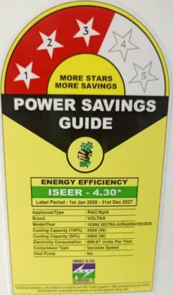 Voltas 183INV Vectra Aura 1.5 Ton 3 Star 2026 Inverter Split AC