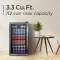BLACK+DECKER BDB31HS 3.3 Cu Ft Single Glass Door Mini Refrigerator