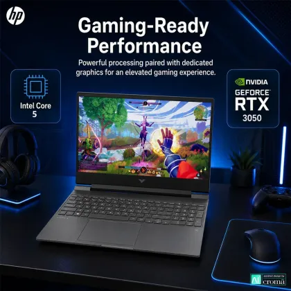 HP Victus 15-fa2680TX Gaming Laptop (Intel Core 5 210H/ 12GB/ 512GB SSD/ Win11 Home/ 6GB RTX3050 Graph)