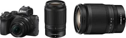 Nikon Z50 20.9MP Mirrorless Camera with Z DX 16-50mm VR & Z DX 50-250mm VR & Nikkor Z 24-200mm F/4-6.3 VR Lens